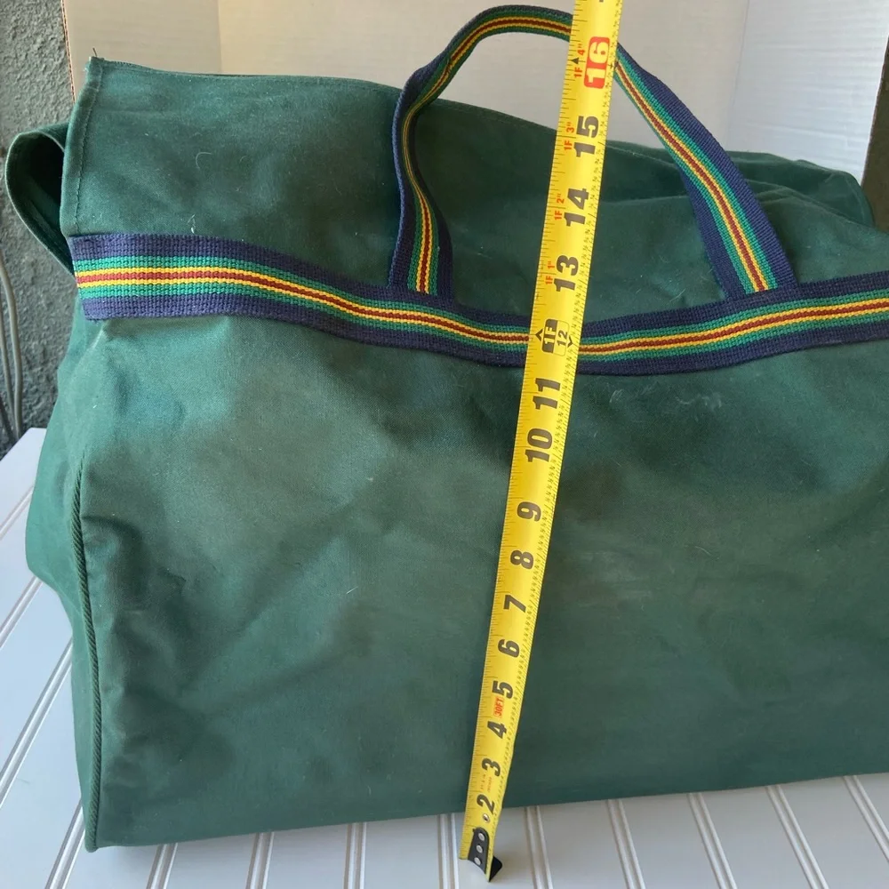 Vintage POLO Ralph Lauren Green Canvas Travel Bag